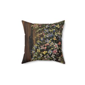 Basket Of Blossoms — Spun Polyester Square Pillow