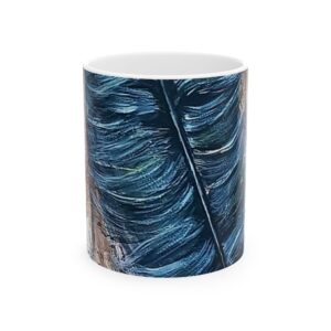 Single Feather — Ceramic Mug, (11oz, 15oz)