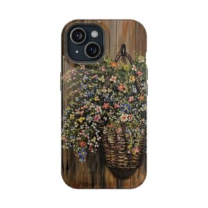 Floral Basket Phone Case — Magnetic Impact‑Resistant Floral iPhone Cover