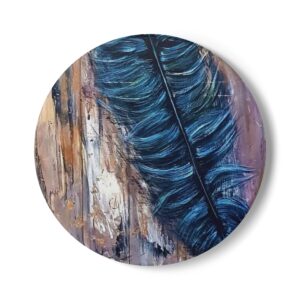 Single Feather - Ceramic Coaster