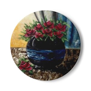 Roses Vase - Ceramic Coaster