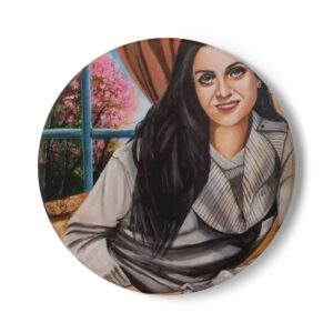 Portrait "Rasha" - Ceramic Coaster