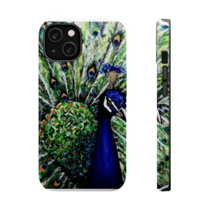 Peacock — Magnetic Impact‑Resistant Phone Cover