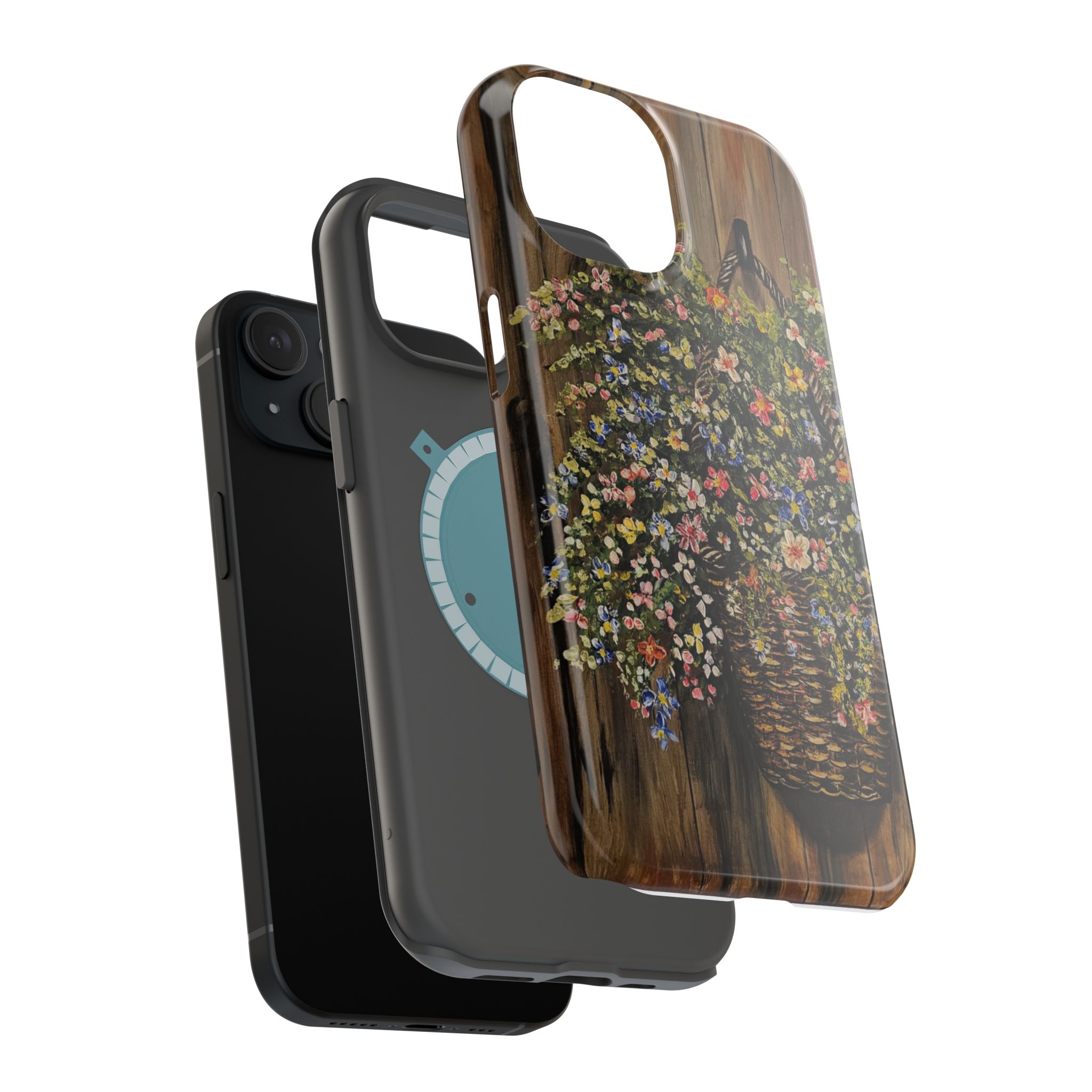 Floral Basket Phone Case — Magnetic Impact‑Resistant Floral iPhone Cover - Image 4