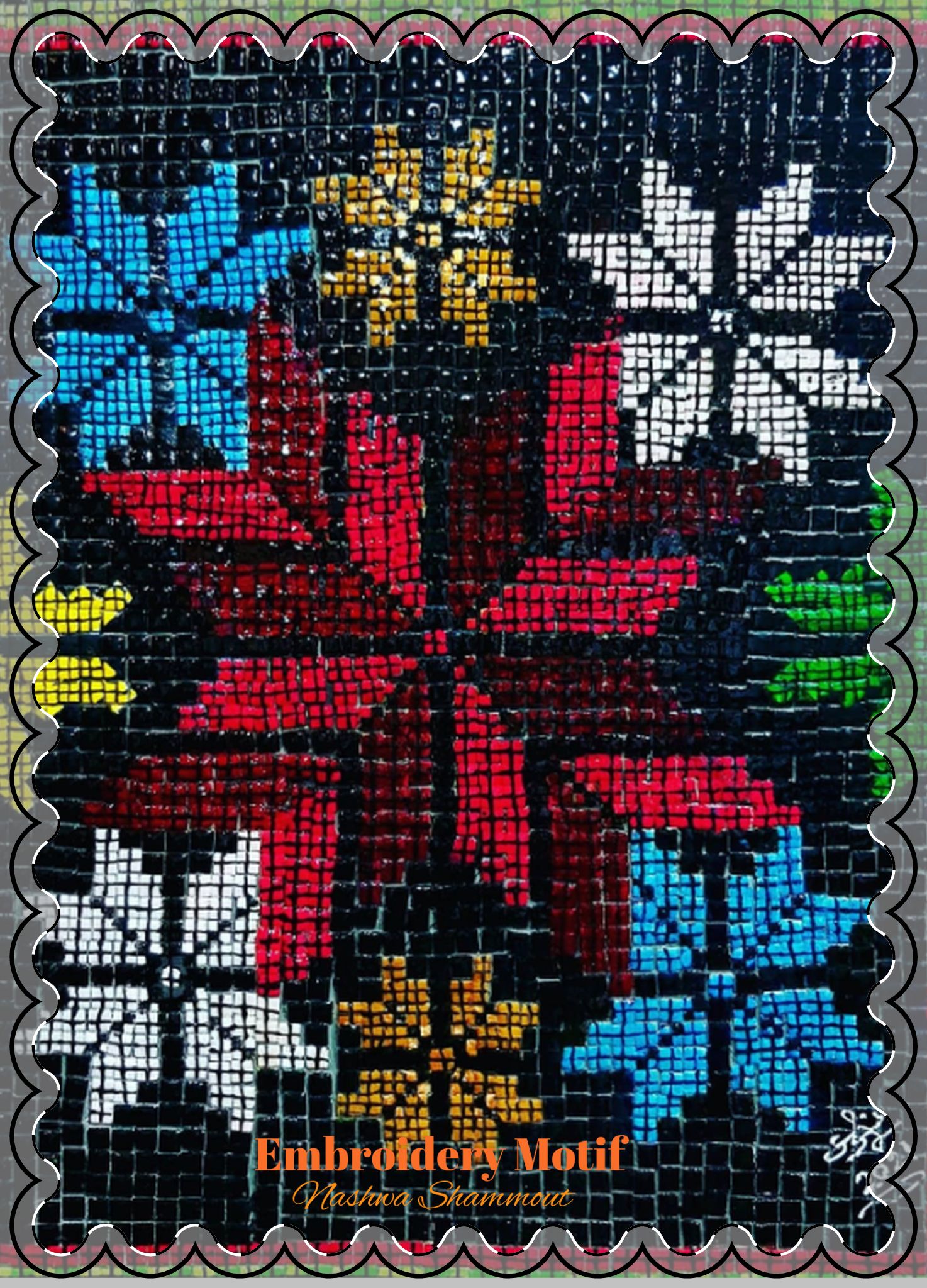 Embroidery Motif — Blank Postcards with Envelopes - Image 6