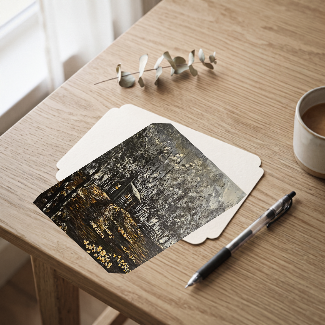 Golden Path — Blank Postcards with Envelopes