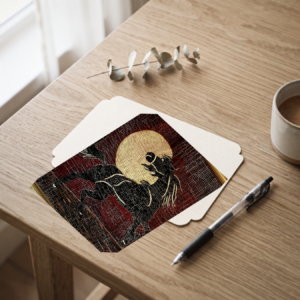 Black Horse — Blank Postcards with Envelopes