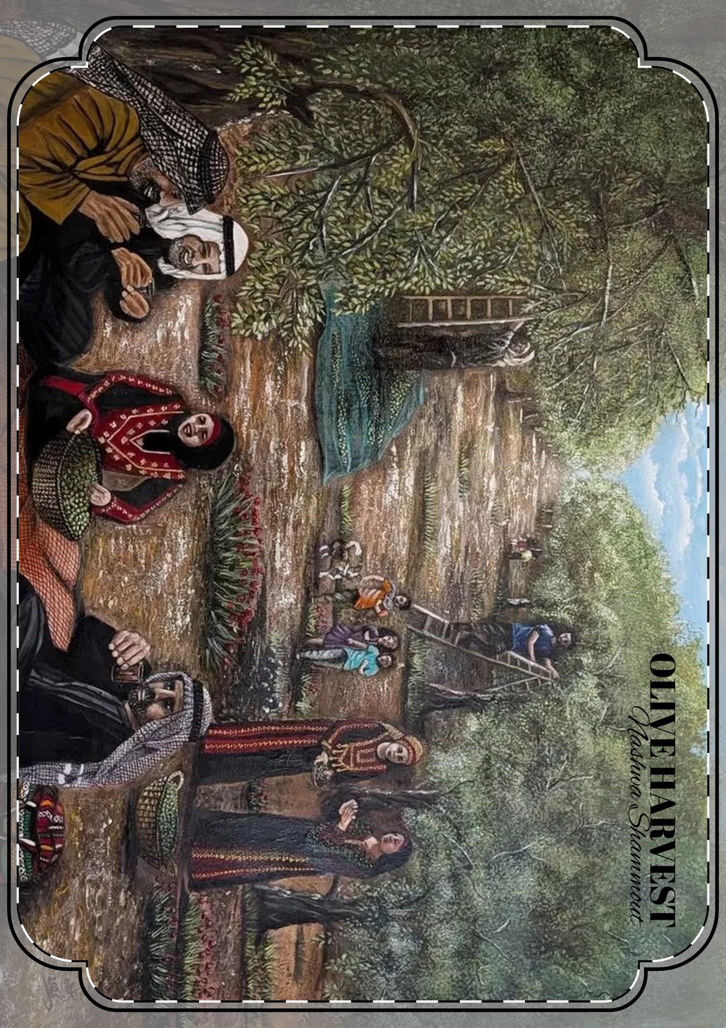 Olive Harvest — Blank Postcards with Envelopes - Image 2