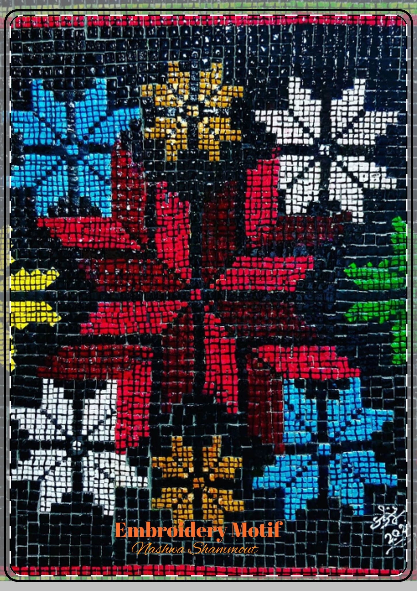 Embroidery Motif — Blank Postcards with Envelopes - Image 4